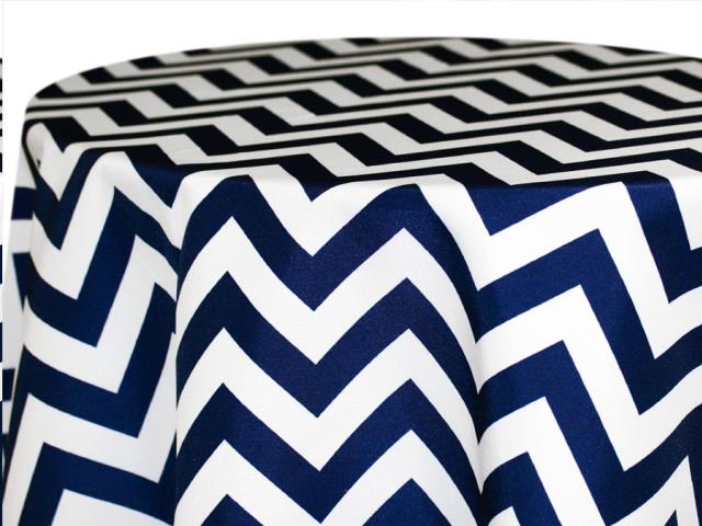 Rental store for Navy Chevron Poly 120x120 Sq in Wilmington NC